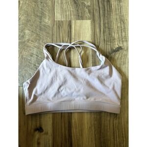 N Sports Bra Sz‎ Medium Mauve Pink Strappy Back Unpadded